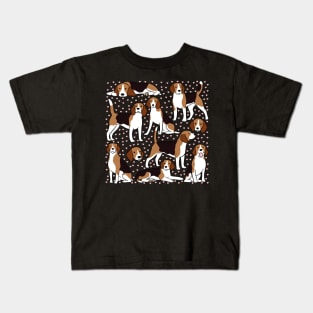 Cute beagle dog pattern Kids T-Shirt
